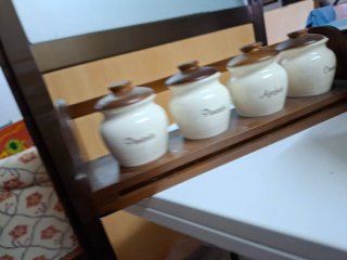 Set Vinagre y Aceite, especiero, aceitera y saleeo