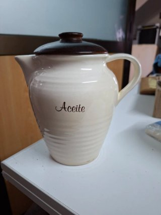 Set Vinagre y Aceite, especiero, aceitera y saleeo
