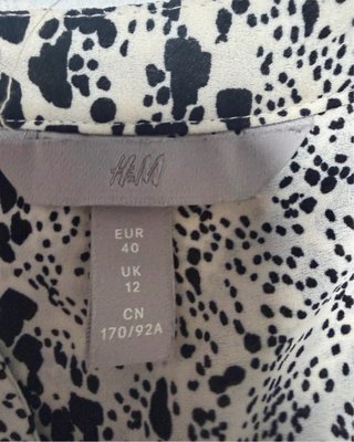 Camisa H&M Estampada Talla S
