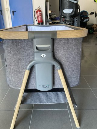 Cuna colecho Cozee gris y madera