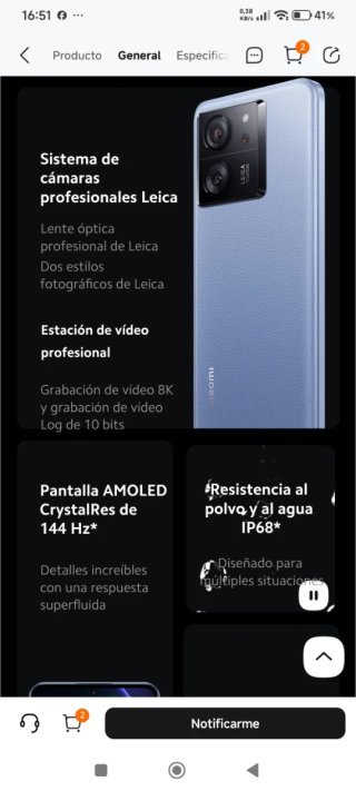Smartphone Xiaomi 13 t pro