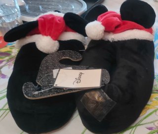 Zapatillas Peluche Minnie Mouse Navideñas