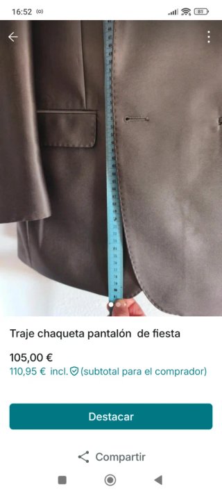 Traje Chaqueta Pantalón Gris