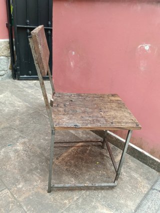 Silla de comedor madera y metal