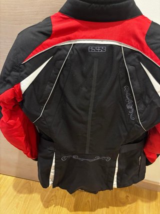Chaqueta Moto Ixs Mujer Negra y Roja