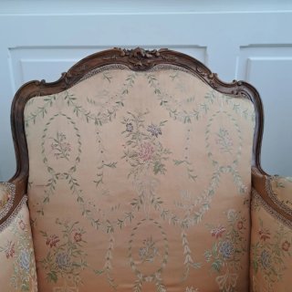 Sillón Francés Vintage Tapizado Floral