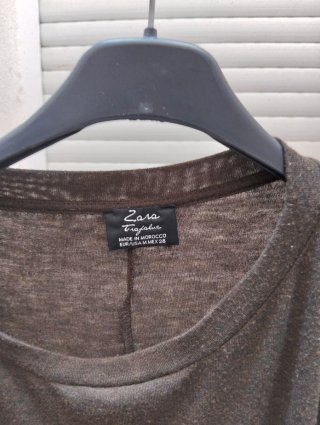 Camiseta Zara Verde Talla Única