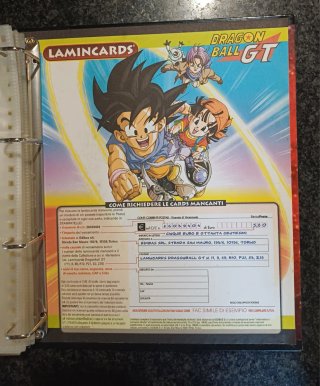 Album Lamincards Dragonball GT serie smeraldo vuot