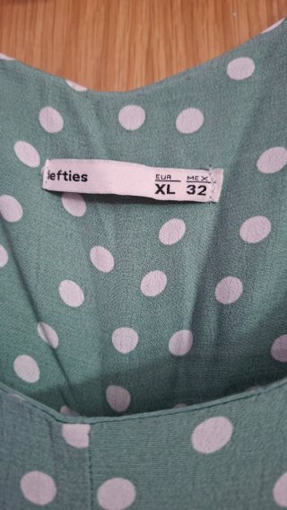 Mono verde lunares blancos talla XL