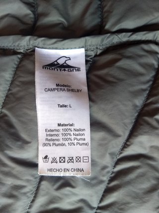 Abrigo Montagne Pluma. Talla L  Mujer