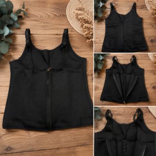 Faja reductora negra con cremallera