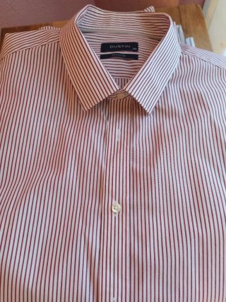 Camisa DUSTIN Rayas Rojas Talla XXL