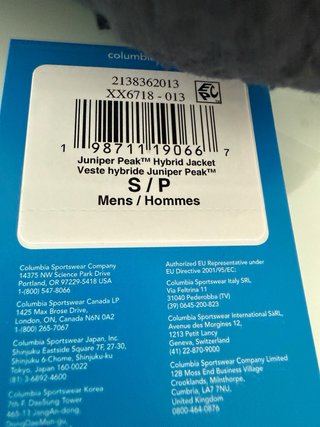 Chaqueta Columbia Hombre Negra