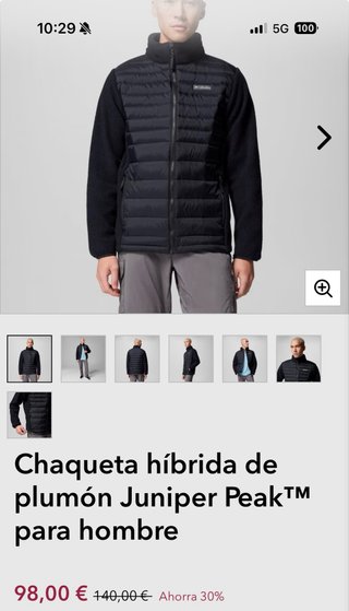 Chaqueta Columbia Hombre Negra