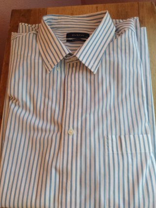Camisa DUSTIN Rayas Azul Blanco Talla XXL