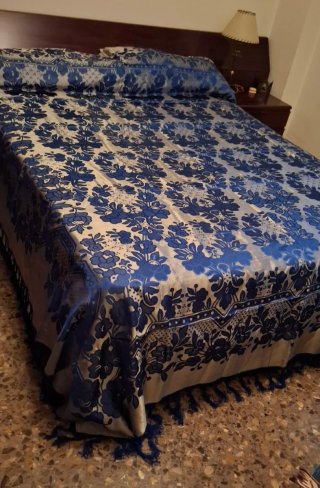 Colcha Raso/Seda Vintage Cama 150cm
