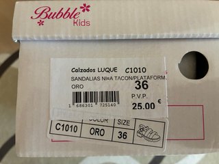 Sandalias niña doradas talla 36