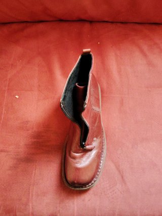 Botines rojos con cremallera mujer