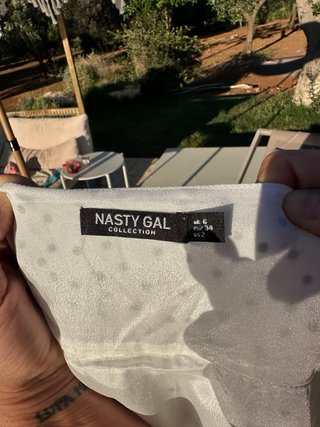 Nasty Gal Vestito Pois Bianco e Nero Taglia 34