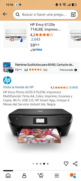 Impresora HP Envy Photo 6230 Multifunción