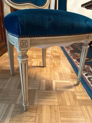 Conjunto comedor neoclásico mesa y 6 sillas
