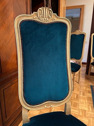 Conjunto comedor neoclásico mesa y 6 sillas