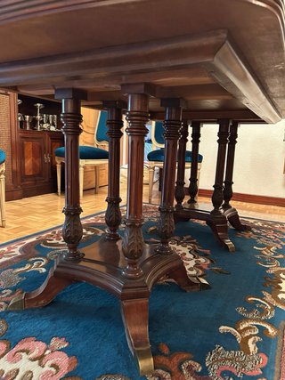 Conjunto comedor neoclásico mesa y 6 sillas