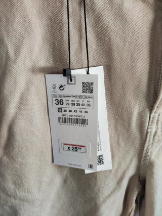 Bermuda Zara Beige Talla 36