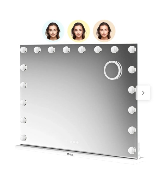 90x60 Espejo Maquillaje con Luz LED usb y bluetoth