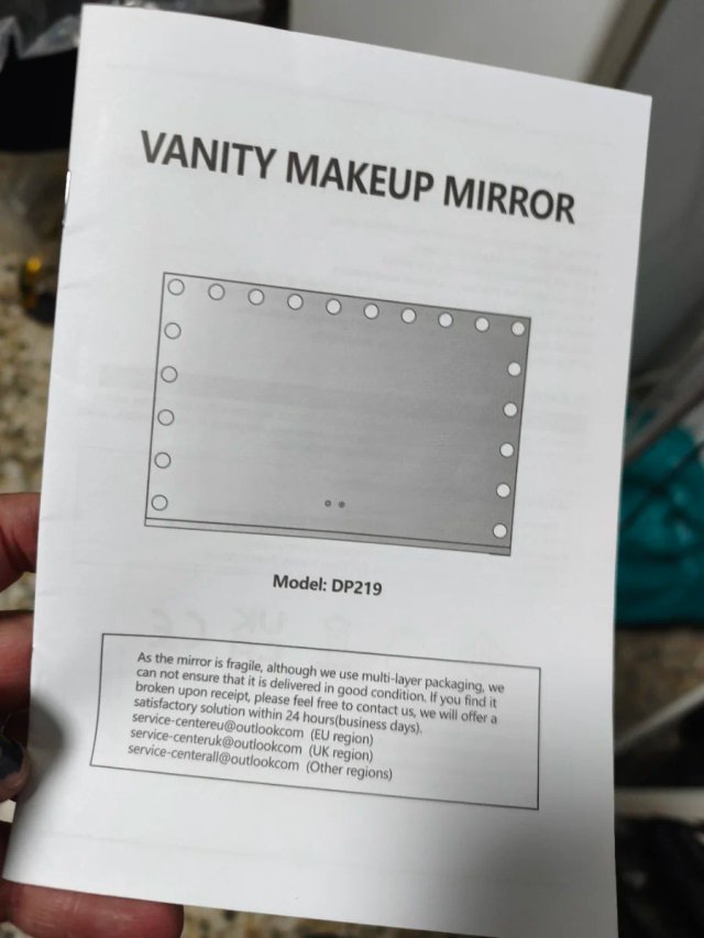 90x60 Espejo Maquillaje con Luz LED usb y bluetoth