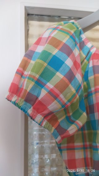 Top cotone quadri bambina 12-13 anni (158 cm)