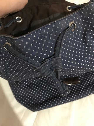 Mochila de tela lunares