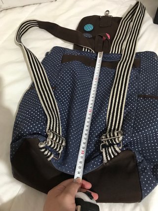 Mochila de tela lunares