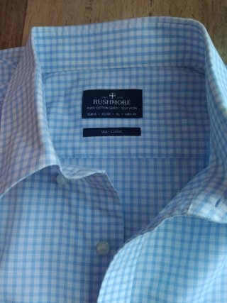 Camisa cuadros azul y blanco