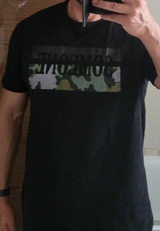 Camiseta Negra Hombre Talla XXL