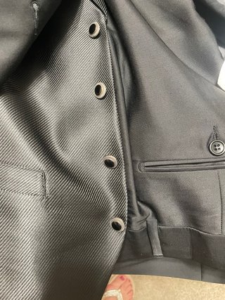 Traje Novio/Ceremonia Negro y Azul
