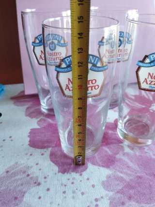 4 bicchieri NASTRO AZZURRO