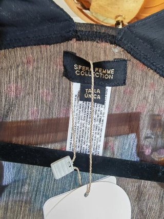 Kimono Sfera negro lentejuelas talla única