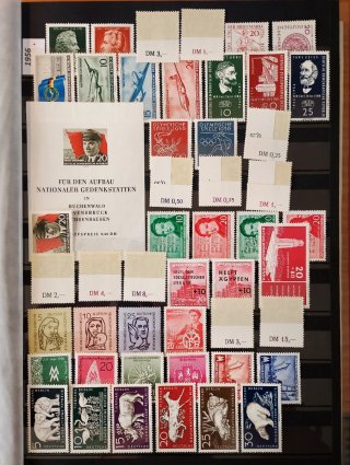 Francobolli RDA 1956 MNH