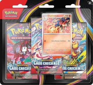 Blister 3 Sobres Pokémon Caos Creciente Español