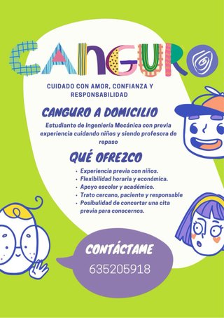 Canguro/niñera a domicilio