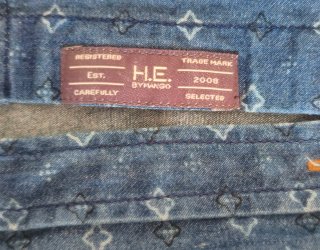 Camisa H.E. by Mango Manga Larga Azul Talla M