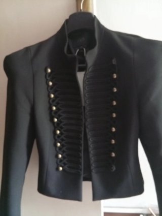 Chaqueta Zara Estilo Napoleón Negra