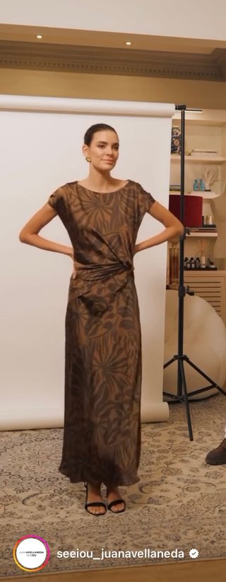 Vestido Juan Avellaneda x See Iou Marrón T40
