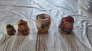 Matrioska Set Bambola Russa vintage originale URSS