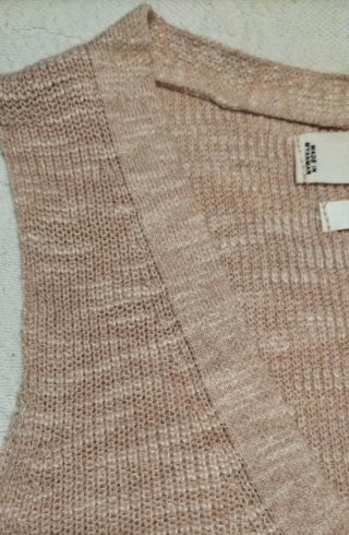 Chaleco punto Mango rosa palo. Talla XS