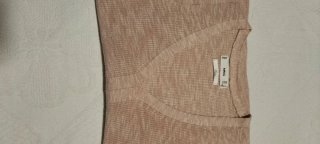 Chaleco punto Mango rosa palo. Talla XS