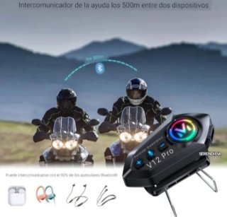 2 INTERCOMUNICADORES PARA MOTO Y12 PRO BLUETOOTH.
