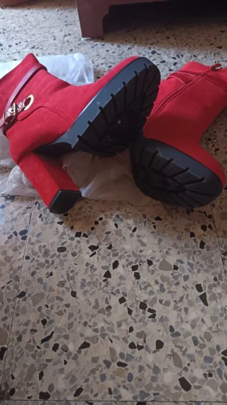 Botines ante rojo mujer n°38