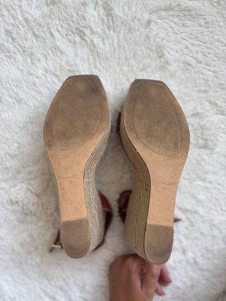 Sandalias Cuña Esparto Mango Talla 38